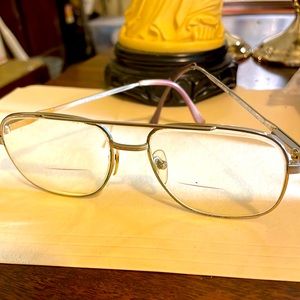 VINTAGE..”JEFFREY’S”..US EYEWEAR..CHROME FRAME BINOCOLAR EYEGLASSES